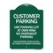 Signmission Customer Parking Use Parking Lot at Own Risk No Overnight Parking Unauthorized Vehicl, GW-1824-24212 A-DES-GW-1824-24212 - alternate 1